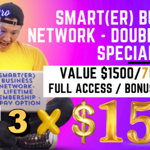 SMART(ER) Business Network Lifetime Membership 3 Pay Option Sale Banner