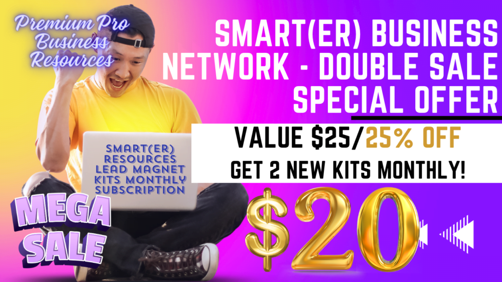 SMART(ER) Business Network Lead Magnet Kits Monthly Subscription Sale Banner