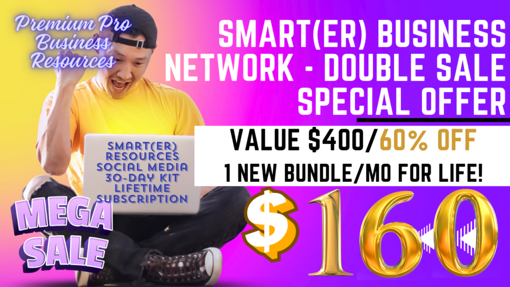 SMART(ER) Business Resources 30-Day Social Media Kit Lifetime Subscription Sales Banner