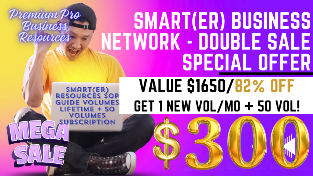SMART(ER) Business Network SOP Guide Volumes Lifetime Plus 50 Volumes Special Offer Sale