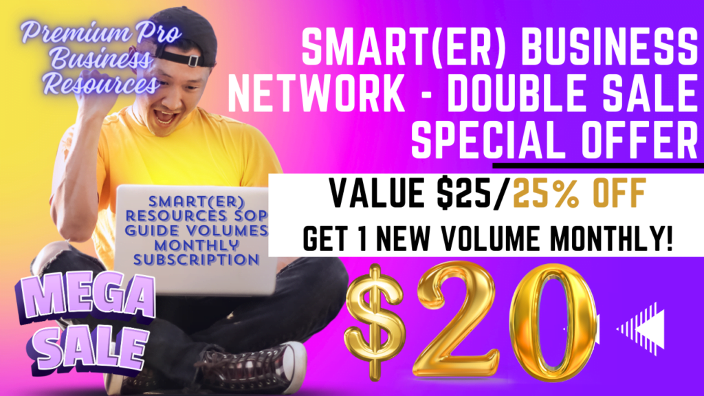 SMART(ER) Business Network Resources - SOP Guide Volume Monthly Subscription Sale Banner