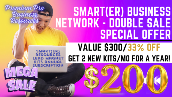 SMART(ER) Business Resources Lead Magnet Kits Annual Subscription Sale Banner
