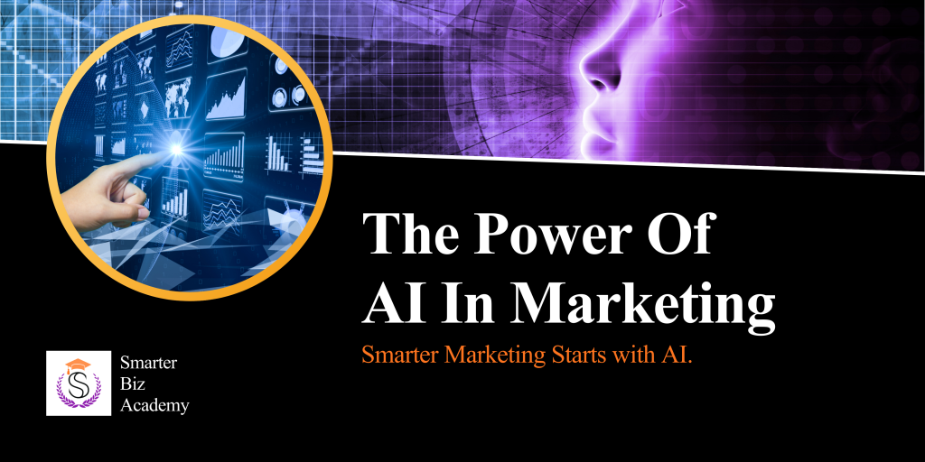 Purple White Modern The Power Of AI In Marketing Facebook Cover (Banner Landscape)