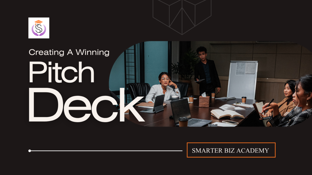 Black and Brown Geometric Pitch Deck Presentation