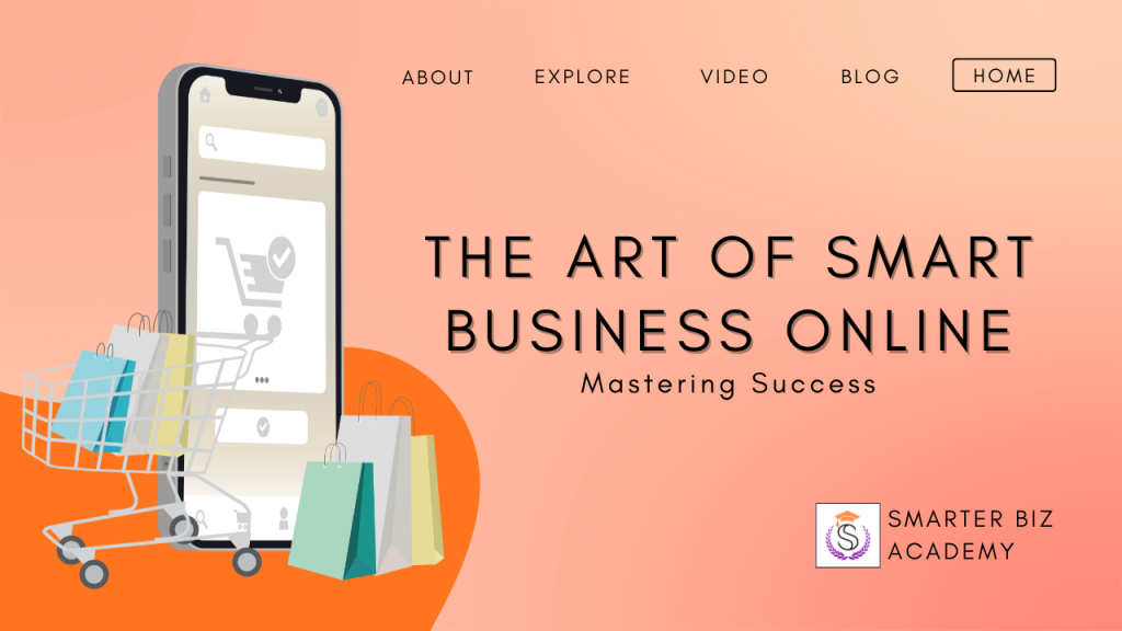 Colorful Illustrated Online Business and E-Commerce Blog Banner (YouTube Thumbnail)