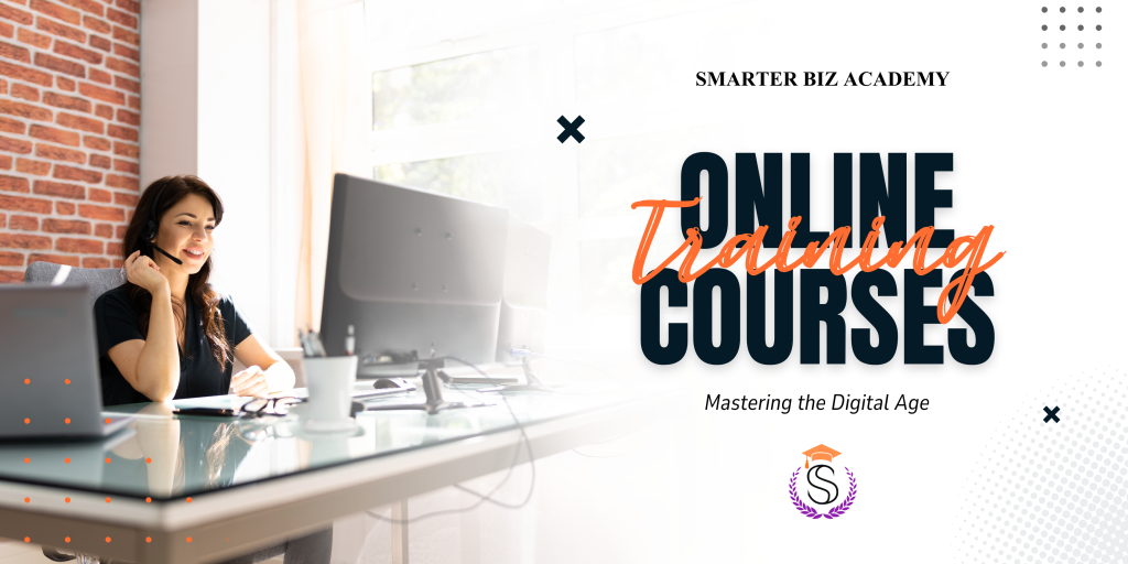 White and Black Simple Online Training Banner
